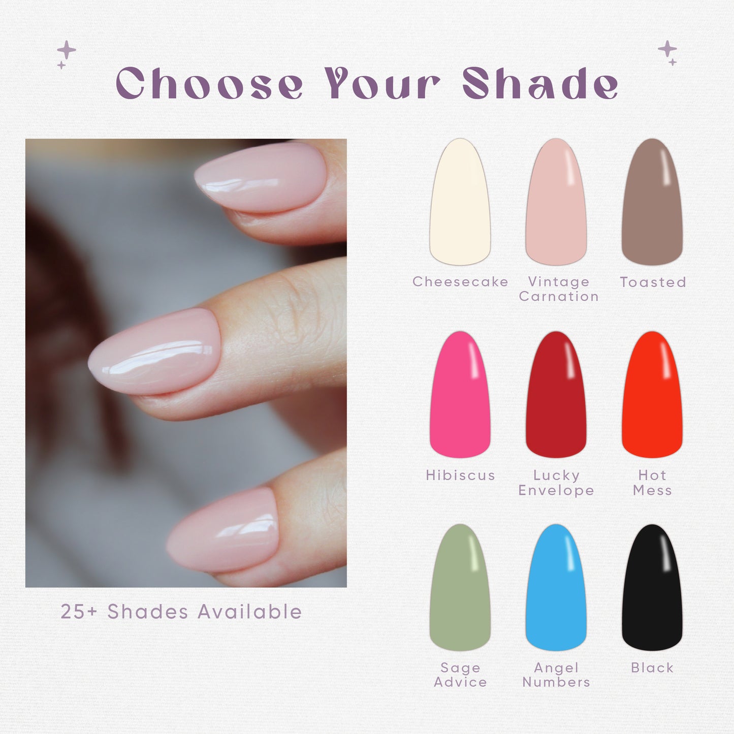 Solid Color Press-On Nails