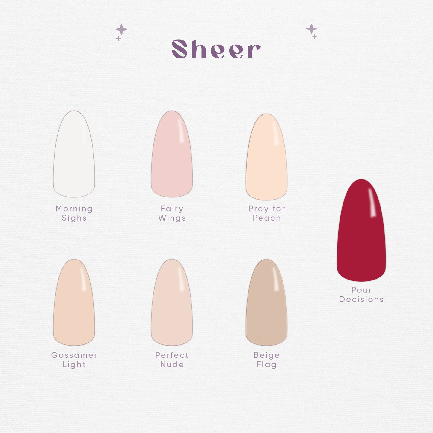 Nail Color Swatch Card (Choose 5 Shades)