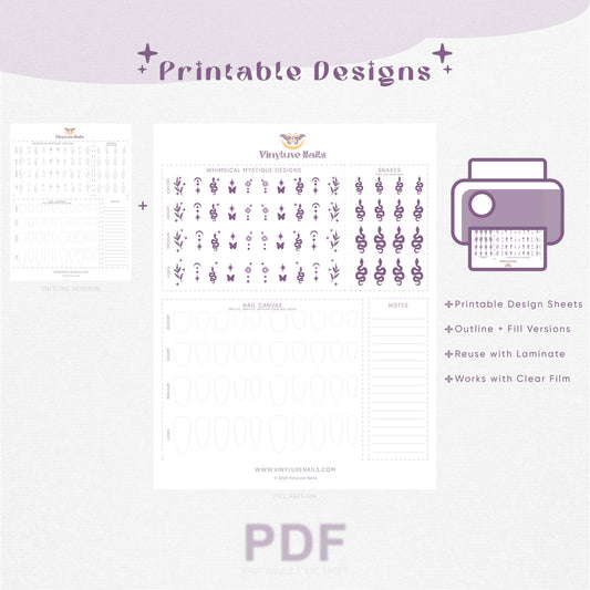Whimsical Mystique Nail Design Sheets