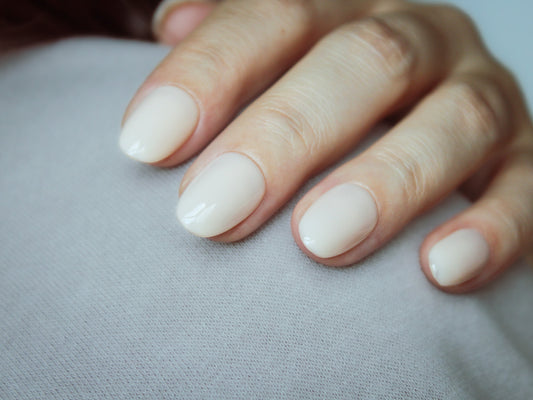 Morning Sighs soft pink extra-short round press-on nails