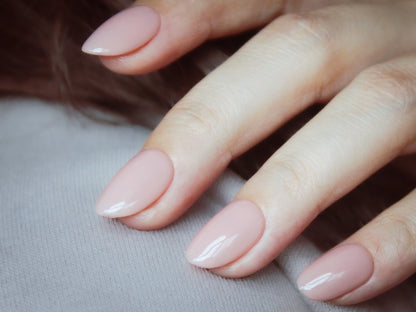  Vintage Carnation soft pink extra-short round press-on nails